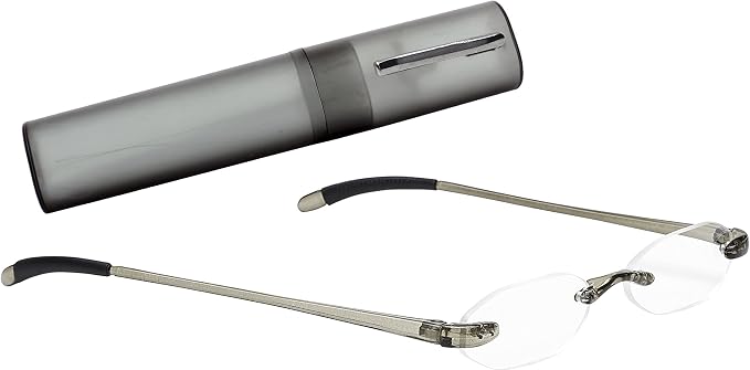 SAV Eyewear Unisex Flexi Lights Reading Glasses, 5000 Gray +2.75 Power