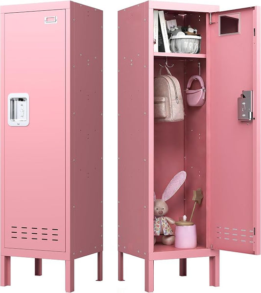 BUTISOW Metal Kids Locker,Metal Cabinet Storage Lockers,Lockable for Employees with Door,54" Height Steel Locker,Lockable Steel Locker for Children's Room, Playroom, School,Gym
