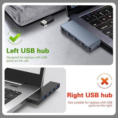 USB 3.0 Hub | Premium USB Hub for Laptops Cable-Free Plug-and-Play Design, Seamlessly Integrated with Your Device Wide Compatibility with Laptops, Desktops and Most USB-Enabled Devices