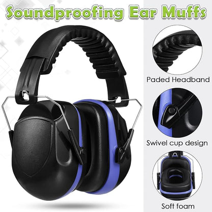 Yunsailing 4 Pcs Nrr 28db Noise Reduction Ear Protection Hearing Protection Muffs Foldable Headphones for Shooting