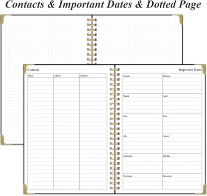 To Do List Notebook - Aesthetic Daily Planner to Easily Organize Your Tasks And Boost Productivity - Undated Planner for School or Office Supplies, 5.8" x 8.5", Black