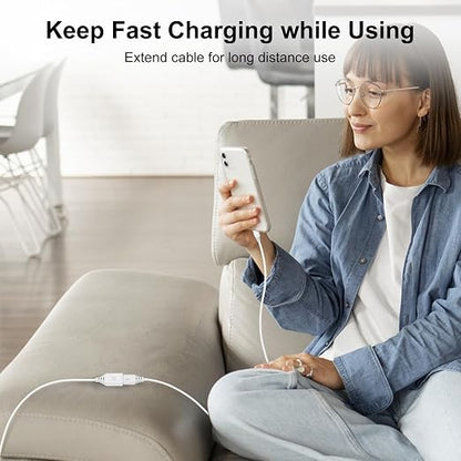 10FT USB Extension Cable for Printer,Mouse,Keyboard,Flash Drive,Camera,Webcam,Hard Drive,USB Hubs,PC,Headset, USB3.0 Extension Cord White USB Male to Female Type A Extender High Speed Data Transfer