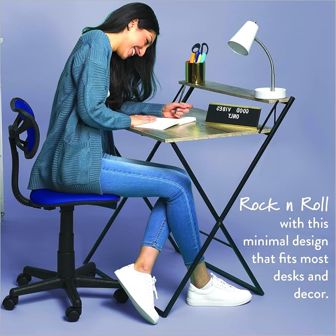 Urban Lifestyle Swivel Mesh Desk Chair, Royal Blue 21D x 21W x 33H in