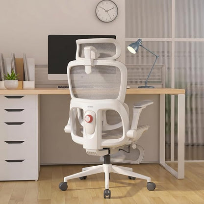 SIHOO B300 PRO Comfy Ergonomic Office Chair with FOOTREST, Mesh Computer Chair with 360° FILP-up 6D Armrests, 135° Reclining, Breathable Desk Chair for Home Office, Holds 300 LBS-Black
