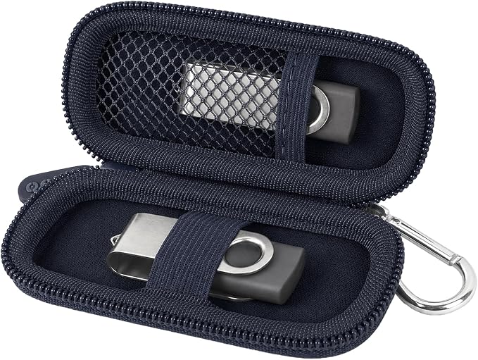 USB Flash Drive Case, SD Card Holder Compatible with Thumb Drive, Memory Cards, SDXC SDHC Storage Bag, Electronic Accessories Organizer for SanDisk for Samsung for Inland (Royal Blue)