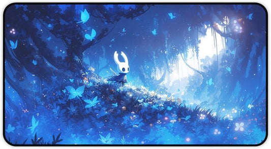 Hollow Knight Inspired Fanart Gaming Mouse Pad, Home Office Desk mat, Cozy Gamer Mouse Pad – Large 31x15.5 Inch, Non-Slip Neoprene, Indie Game & Hollow Knight Aesthetic Office Desk mat (Medium)