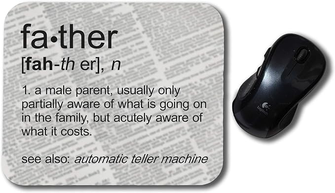 Father Definition Funny Computer Mouse Pad by Neurons Not Included