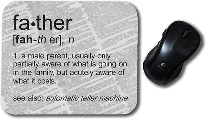Father Definition Funny Computer Mouse Pad by Neurons Not Included