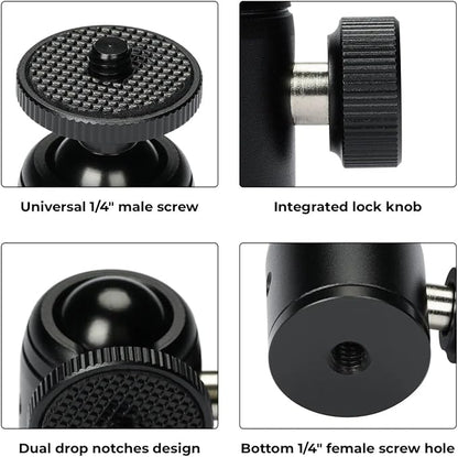 OBSBOT Extendable Tripod Mini Ball Head, Compatible for OBSBOT Series Webcam.