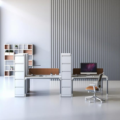 5 Drawer File Cabinet with Lock, Vertical File Cabinet with Lock, Locking File Cabinet Hanging Files for A4/ Legal/Letter, Require Assembly, White
