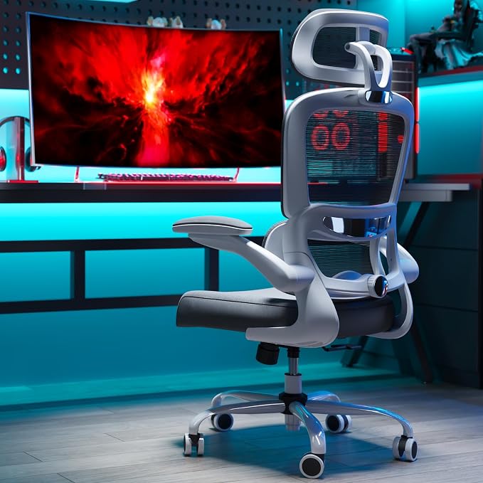 TRALT Office Chair Ergonomic Desk Chair, 330 LBS Home Mesh Office Desk Chairs with Wheels, Comfortable Gaming Chairs White Pack of 8