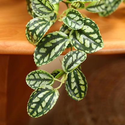 SOGUYI Fake Plants,15 Inch Artificial Plants for Indoor Outdoor Decor,Realistic Faux Hanging Plants in Pot for Home Office,1 Pack