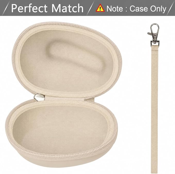 ANKHOH Case for Logitech Lift Vertical Ergonomic Mouse, Travel Carrying Holder Storage Box for Logi Wireless Bluetooth Cordless Upright Mouse - Bag Only (Khaki)