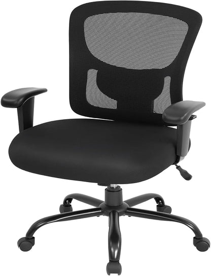 BestOffice Big and Tall Office Chair 500lbs Desk Chair Mesh Computer Chair with Lumbar Support Wide Seat High Back