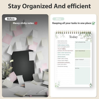 Weekly To Do List Notepad, Undated Planner with 52 Sheets (6.5''x8.9''), Desk Weekly Planner for Women & Man, Home School & Work