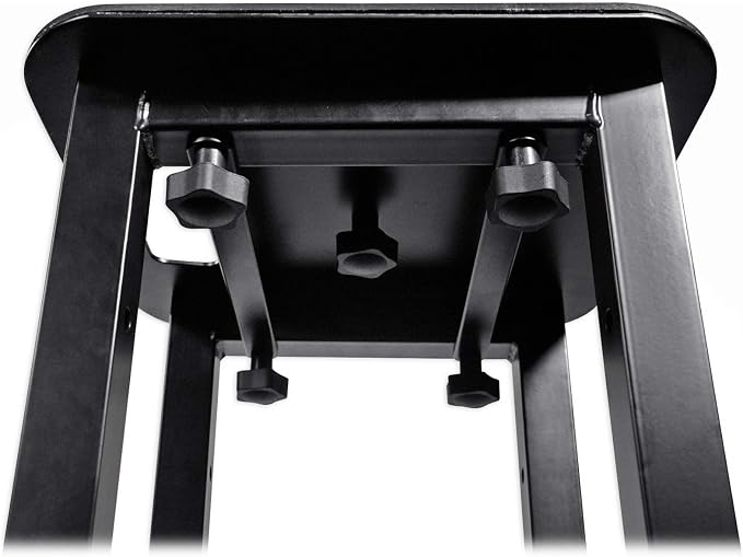 Rockville RTP32B Totem Moving Head Light Stand, Black and White Scrims | 2 Carry Bags, Adjustable Height 39-69 Inches, 132 lb Capacity, Steel, 35mm Pole Mount, Tool-Free Assembly
