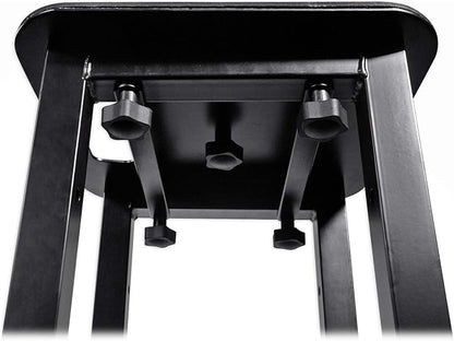 Rockville RTP32B Totem Moving Head Light Stand, Black and White Scrims | 2 Carry Bags, Adjustable Height 39-69 Inches, 132 lb Capacity, Steel, 35mm Pole Mount, Tool-Free Assembly