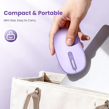 TECKNET Wireless Mouse,Bluetooth Mouse (BT5.3/5.0 & 2.4G) with USB Receiver Silent Optical Computer Mice，Wide Compatibility