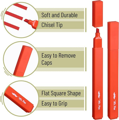 Mr. Pen- Aesthetic Highlighters, 8 Pack, Chisel Tip, Autumn Earth | Cute Highlighters Assorted Colors, Back to School Supplies