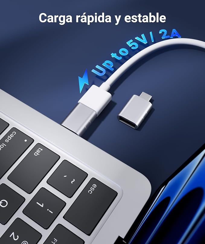 Syntech USB C to USB Adapter(2 Pack), USB-C Male to USB 3.0 Female Adapter Compatible with iPhone 17 Pro Max MacBook Pro Air 2024 iPad mini Pro Surface Pro and Other Type C or Thunderbolt 5/4 Devices