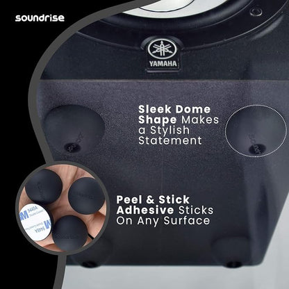 Soundrise DOMES Isolation Pads - Sound Dampening & Anti-Vibration Silicone Feet - Audio Isolation Feet for Subwoofers, Speakers & Turntables - Peel & Stick, Durable Class-A Silicone, Non-Slip (8-Pack)