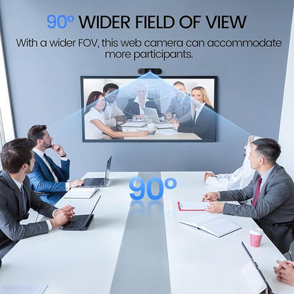 EMEET C960 1080P Webcam with Microphone, 2 Mics, 90° FOV, USB Type-A & A-to-C Adapter, Fixed Focus, Plug&Play Computer Camera for Zoom/Teams/Facetime/YouTube/Google Meet/Switch 2 Camera, 2025 Version