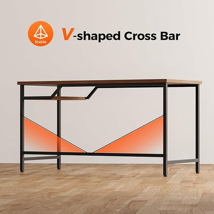 Mericonia 48 inch Computer Desk, Gaming Desk for Small Spaces, Modern Simple Style Table for Home Office, Study Student Writing Table