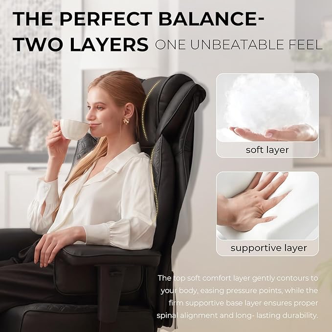 Dowinx Big and Tall Office Chair 400 Lbs with Rotating Massage Lumbar Support, Wide Thick Seat Cushion and Adjustable Armrest,Computer Gaming Chairs with Footrest,Black