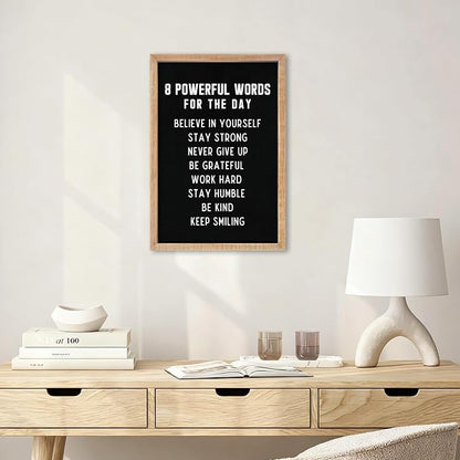 8 Powerful Words Wall Art, 11x16 Inch Framed, Motivational Decor for Office