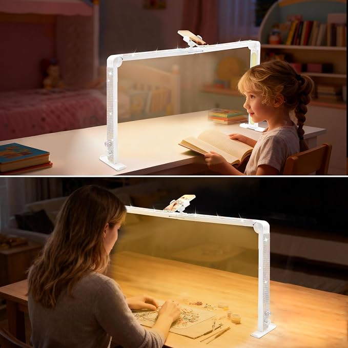 Nail Tech Lamp for Desk, 34 in Large Half Moon Light with Phone Holder, 48W Brightness Adjustable Lash ARC Light for Manicure, Tattoo, Spa, Salon, 3000K-6000K LED Manicure Lamp