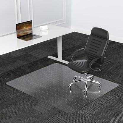 Office Chair Mat, 45" x 53" Clear Carpet Chair Mats for Low Pile Carpeted Floors Home Office, Studded Floor Mat for Office Chair on Carpet