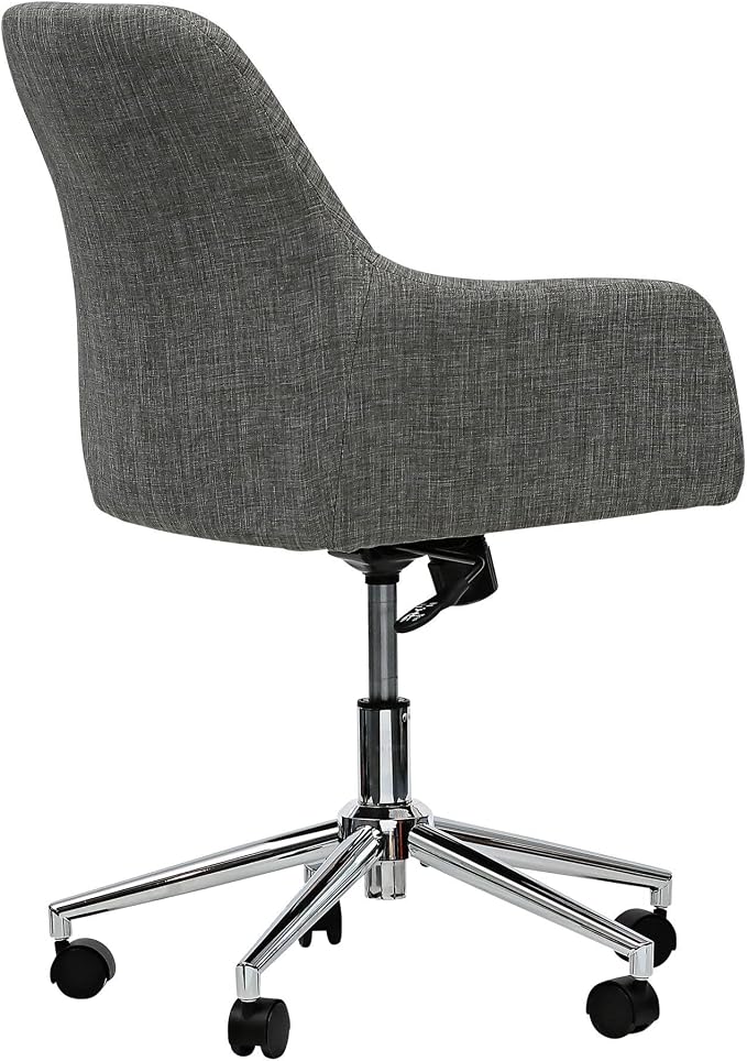 Workspace by Alera Mid-Century Task Chair, Supports Up to 275 lb, 18.9" to 22.24" Seat Height, Gray Seat, Gray Back
