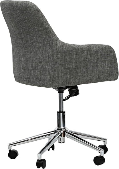 Workspace by Alera Mid-Century Task Chair, Supports Up to 275 lb, 18.9" to 22.24" Seat Height, Gray Seat, Gray Back