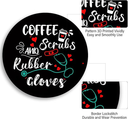 Funny Round Mouse Pad, Small Mousepad with Non-Slip Rubber Base, Stitched Edge Mouse Pads Mat for Desk Wireless Computer Mouse Office Laptop Home Gaming Men Women, 8.6 x 8.6 Inch
