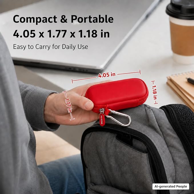 USB Flash Drive Case, SD Card Holder Compatible with Thumb Drive, Memory Cards, SDXC SDHC Storage Bag, Electronic Accessories Organizer for SanDisk for Samsung for Inland (All Red)