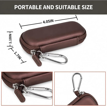 USB Flash Drive Case, SD Card Holder Compatible with Thumb Drive, Memory Cards, SDXC SDHC Storage Bag, Electronic Accessories Organizer for SanDisk for Samsung for Inland (Dark Brown)