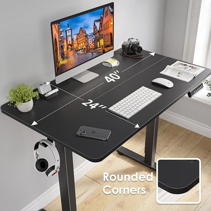 STARY Electric Standing Desk Adjustable Height Sit Stand Home Office Desk with Splice Board