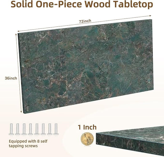 Universal Solid One-Piece Wood Table Top, 72"x36"x1" Workbench Top - Rectangular Particle Board for Standing Desk, Home Office Desk Countertop DlY, Washer Dryer, Coffee, Bar Tabletop