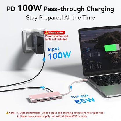 HODO USB C Docking Station Dual Monitor Adapter for Dell HP, Laptop Docking Station 3 Monitors Quad Display USB C Hub Dongle to 2 HDMI 4K,DP 8K, VGA,4 USB,PD, 9 in 1 Dongle Laptop Adapter