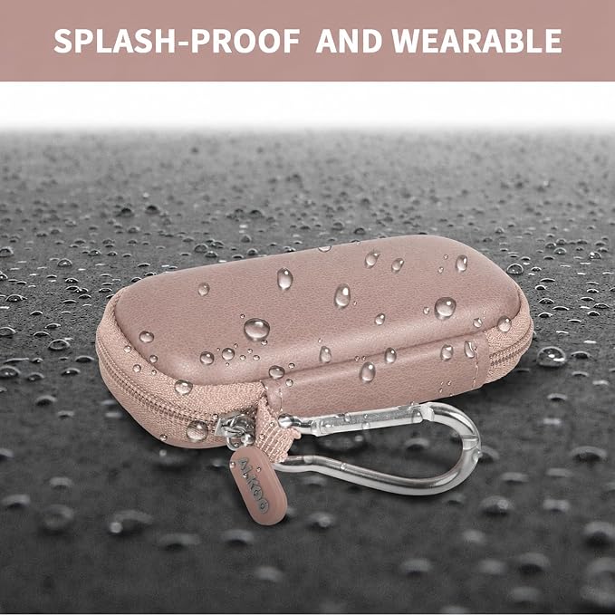 USB Flash Drive Case, SD Card Holder Compatible with Thumb Drive, Memory Cards, SDXC SDHC Storage Bag, Electronic Accessories Organizer for SanDisk for Samsung for Inland (Rose Gold)