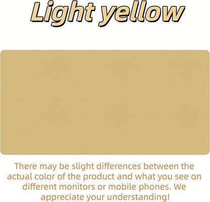 Bloss Light Yellow Desk Mat 31.5"x15.7", Desk Matt for Desktop, Waterproof Leather Large Mouse Pad, Computer Mat for Office/Home/Decor