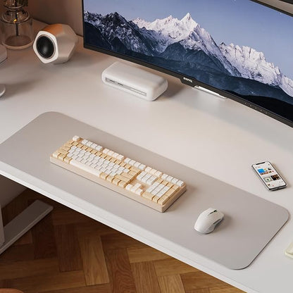 WALKINGDESK 40x24 Inches Height Adjustable Electric Standing Desk with 2 Hooks for Home Office, Ergonomic Sit Stand up Desk with Splice Board, White
