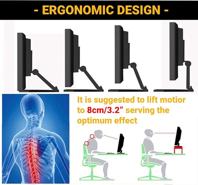 LCD Monitor Stand - VESA Hole 75x75mm & 100x100mm Folding Universal Monitor Desk Bracket
