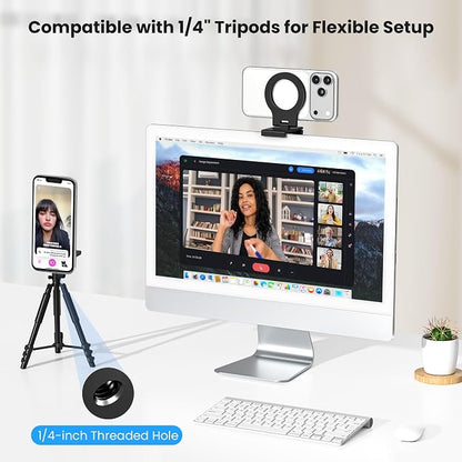 Itramax Continuity Camera Mount for iMac&Desktop Monitor,Magnetic Phone Webcam Stand,Foldable Phone Webcam Holder for MagSafe iPhone 17 Air Pro Max/17e/16/15/14/13/12/11/XR/XS,Mac,MacBook,Apple TV 4K
