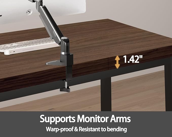 70.8 Inch Large Computer Desk, Modern Office Desk with Deep Desktop, Spacious Gaming Desk for 2 People, Study Writing Workstation for Home Office, Work from Home, Easy Assembly, Classic Oak