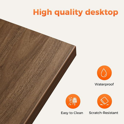 Mericonia 40 inch Rolling Computer Desk with Wheels, Gaming Desk for Small Spaces, Modern Simple Style Table for Home Office, Study Writing Table