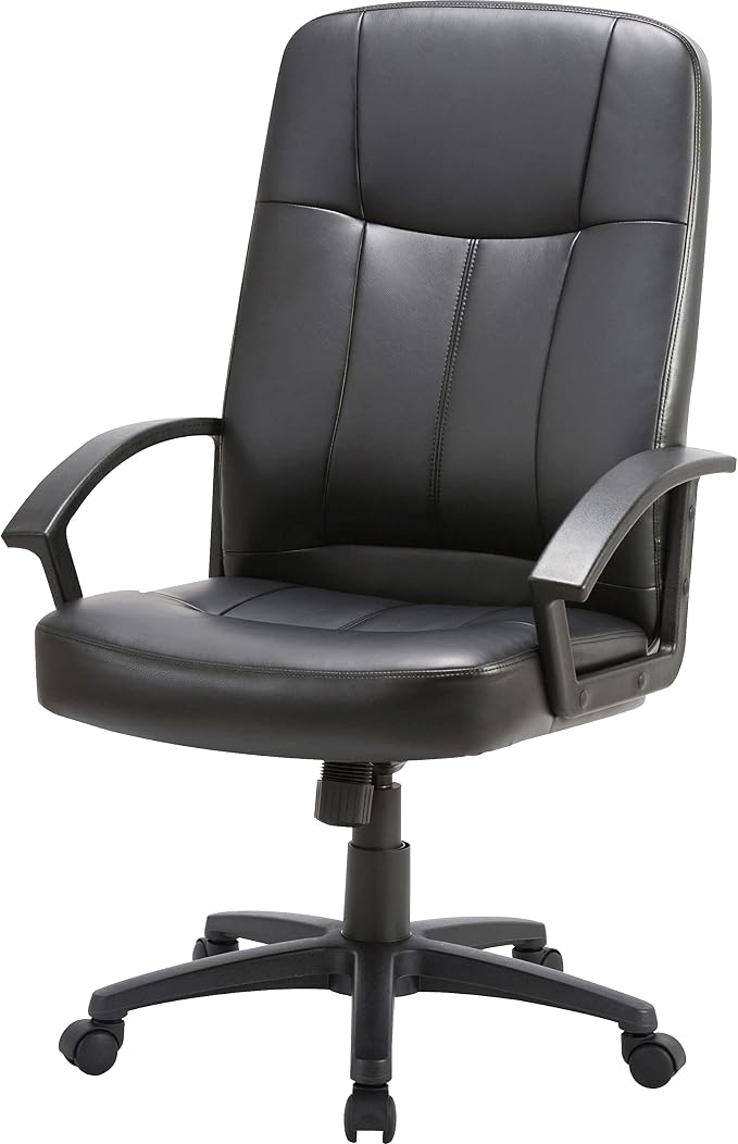 Lorell Chadwick Executive Leather Black High-Back Chair