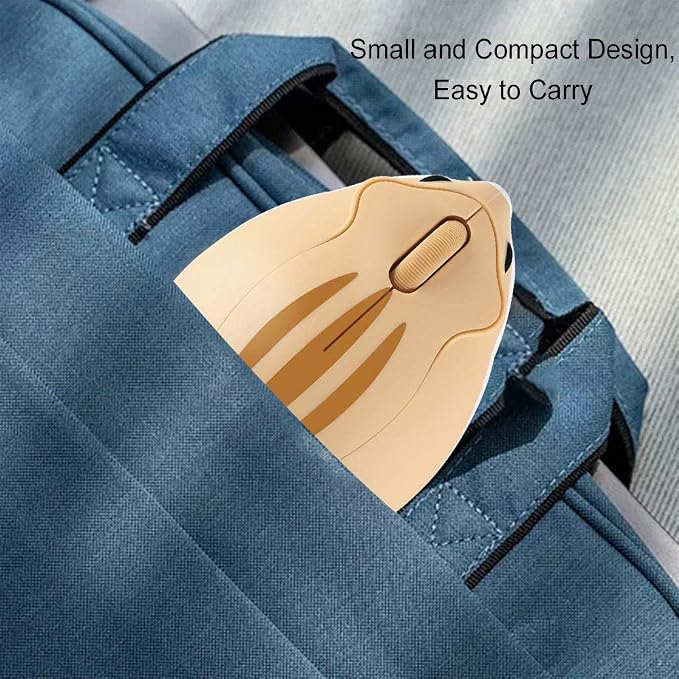 CHUYI Hamster Wireless Mouse, Cute Animal Optical Aesthetics Silent Mouse Portable Cordless Mute Mice for Travel School Office for Computer Laptop PC (Yellow)