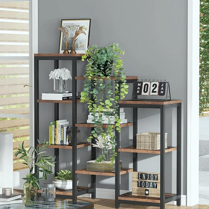 LOYWREE Fake Hanging Eucalyptus Plants Small Potted Long Vine Plants Indoor for Vintage Boho Farmhouse Bathroom Office Desk Wall Shelf Room Aesthetic Decor (Black Pot)