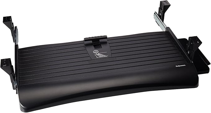 Fellowes Office Suites Underdesk Keyboard Drawer, Black/Silver (9140303) (Pack of 2)